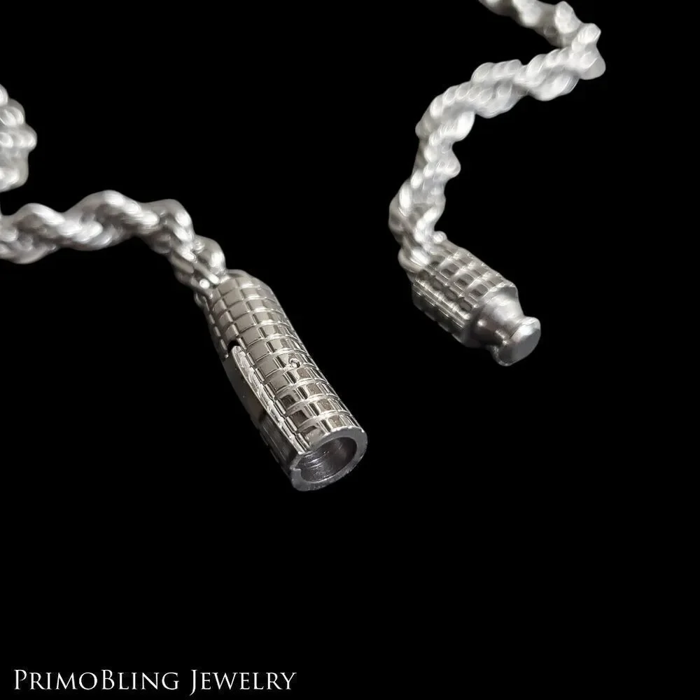 Button Clasp Stainless steel Rope Chain